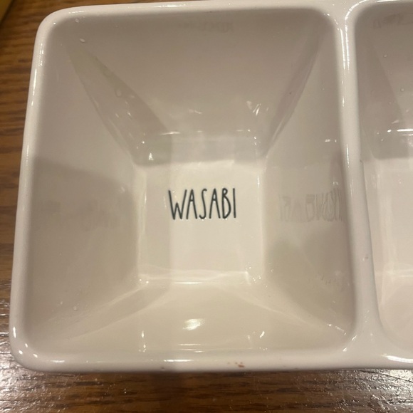 RAE DUNN WASABI, SOY AND GINGER SUSHI π£ DIPS. CERAMIC. HTF - Picture 3 of 5